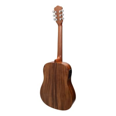 Martinez Acoustic-Electric Middy Traveller Guitar with Built-In Tuner (Rosewood) image 2