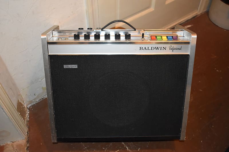 baldwin professional deluxe amplifier 1960's silver image 1