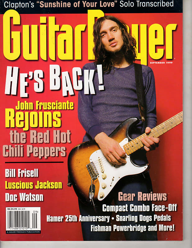 1999 Guitar Player Doc Watson John Frusciante Red Hot Chili Peppers  Luscious Jackson Bill Frisell