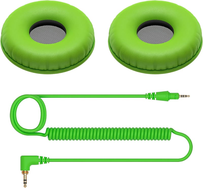 Pioneer DJ HC-CP08-G - CUE1 Series Ear Pad and Cord (Green) image 1