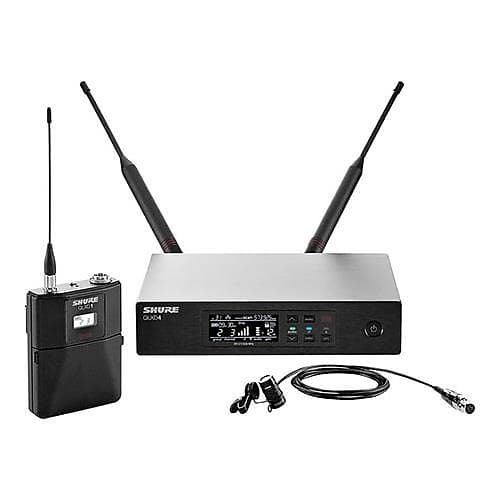 Shure QLXD14/85 Lavalier Wireless Microphone System, H50/534-598MHz, Includes QLXD1 Bodypack Transmitter, QLXD4 Receiver, WL185 Lavalier Condenser Mic image 1