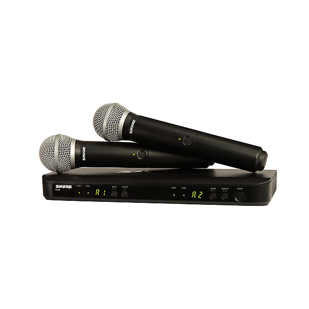 Shure BLX288/PG58-M15 Dual Handheld Mic Wireless System (M15 Band - 662-686 MHz) image 1