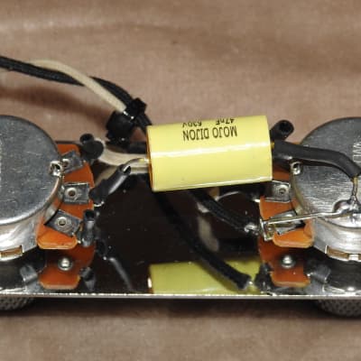 Aged Gotoh Telecaster Loaded Control Plate Harness with Treble Bleed WD 24mm Pots Oak Grigsby Switch image 9