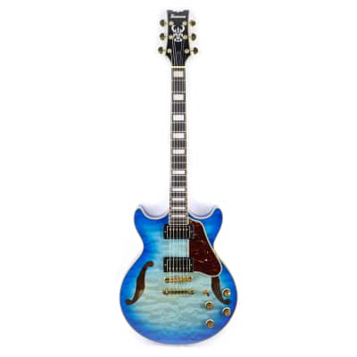 Ibanez Artcore Expressionist AM93QM Electric Guitar - Jet Blue Burst image 3