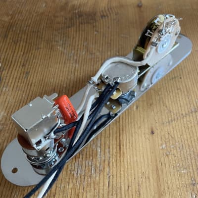 Fender Telecaster Wiring Harness Upgrade 500k CTS/ Bourns Pots PUSH/PULL Coil Split .022 Orange Drop Cap Oak Grigsby Switch PLATE/KNOBS image 4