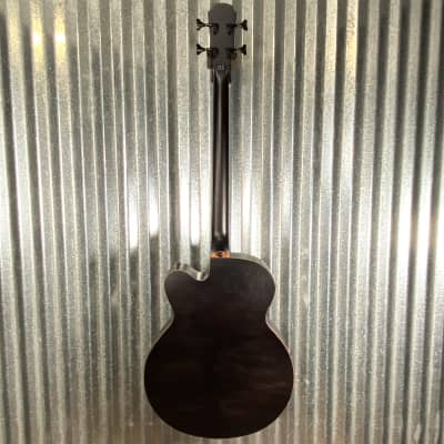 Aria Pro FEB-F2/FL 4 String Acoustic Electric Fretless Bass Black Stain & Bag #9506 image 10