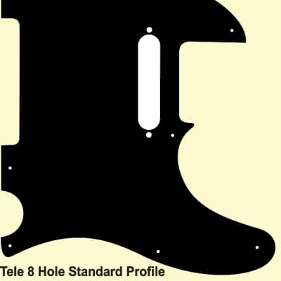 Graphical pickguard Fender Telecaster Tele Standard 8 Hole Eye WH image 5