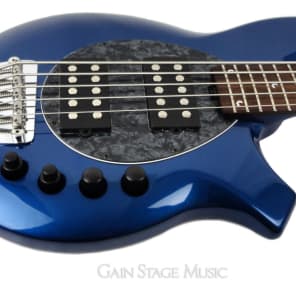 Music Man Bongo 5 HH Bass Guitar Blue Pearl Matching Headstock image 8