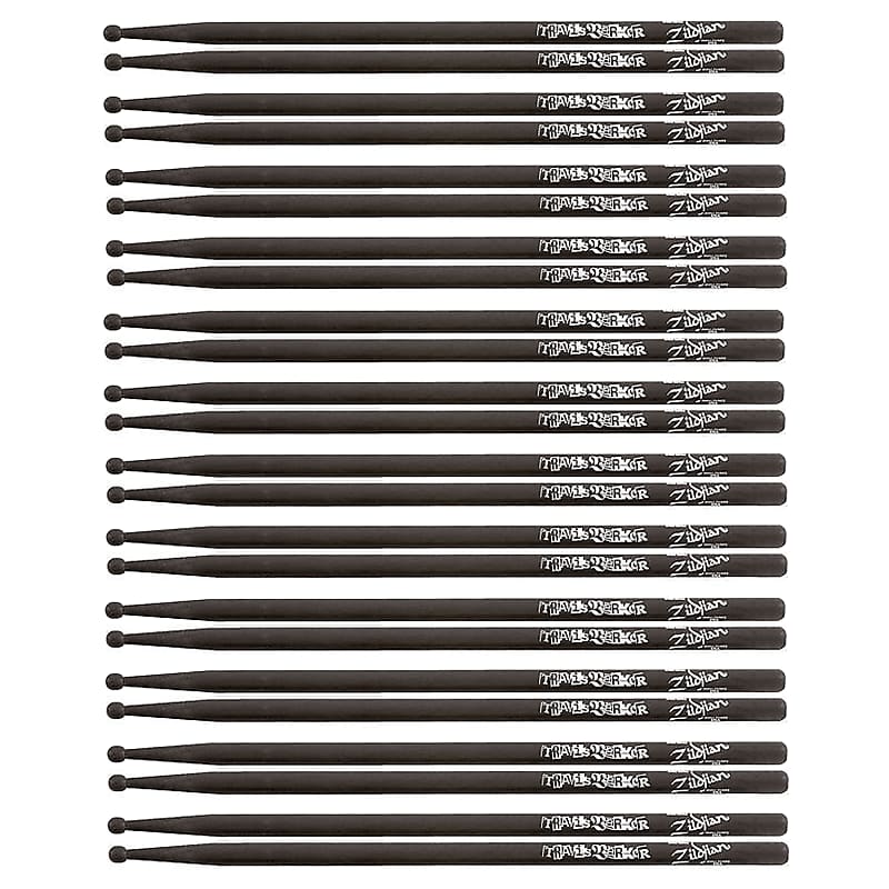 Zildjian Travis Barker Black Signature Drum Sticks (12 Pair Reverb