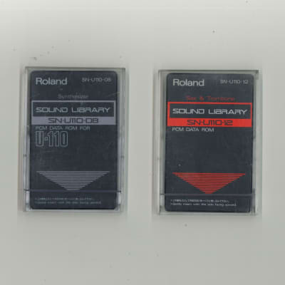 2 pcs PCM Data ROM Card Roland SN-U110-08 Synthesizers e SN-U110-12 Trombones and Saxes