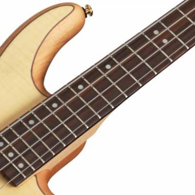 Schecter Stiletto Custom-4 Left-Handed 4-String Electric Bass Natural Satin image 3