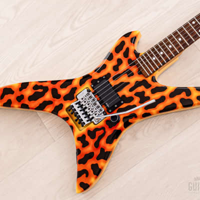 1980s BC Rich Stealth NJ Series Explorer Cheetah Print w/ | Reverb