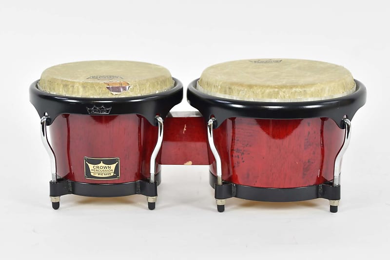 最終値下げ　REMO CROWN PERCUSSION ボンゴ Remo Bongo Crown Percussion Red Occasion | Reverb UK