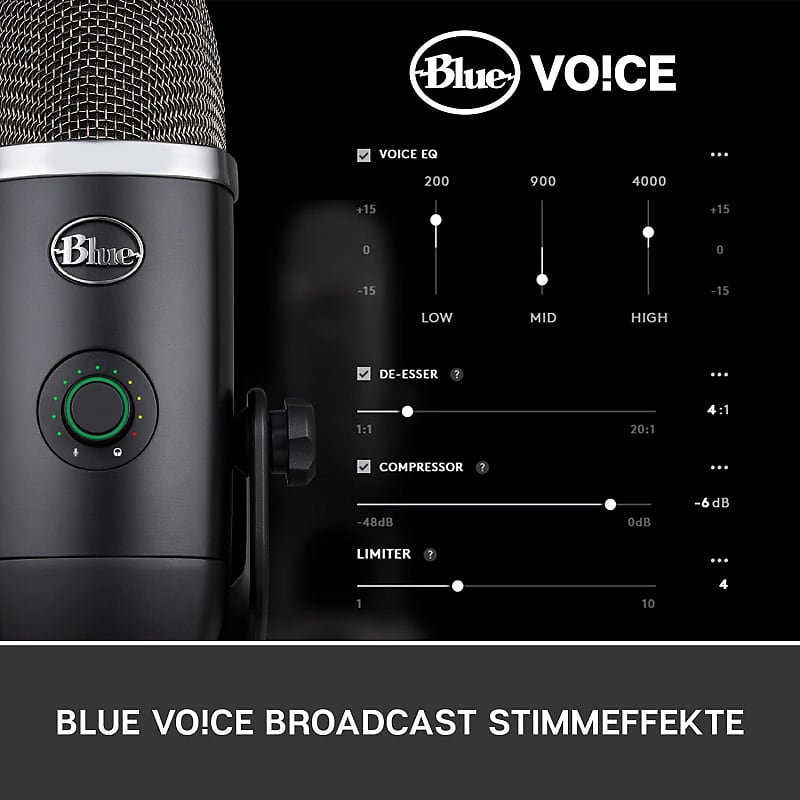  Logitech for Creators Blue Yeti Multi-Pattern USB Wired  Ultimate Microphone for Professional Recording, Blackout Edition - for Mac,  Windows, and Mobile Devices : Musical Instruments