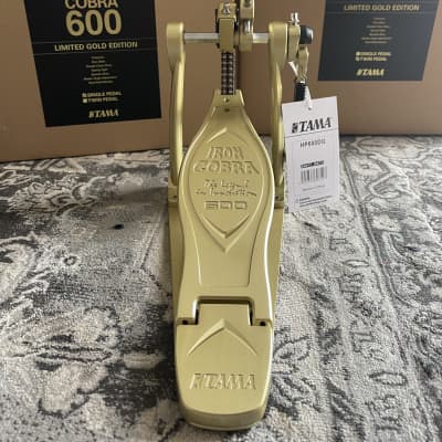 Tama Iron Cobra 600 Duo Glide Bass Drum Pedals in Satin Gold - Single Pedal image 2