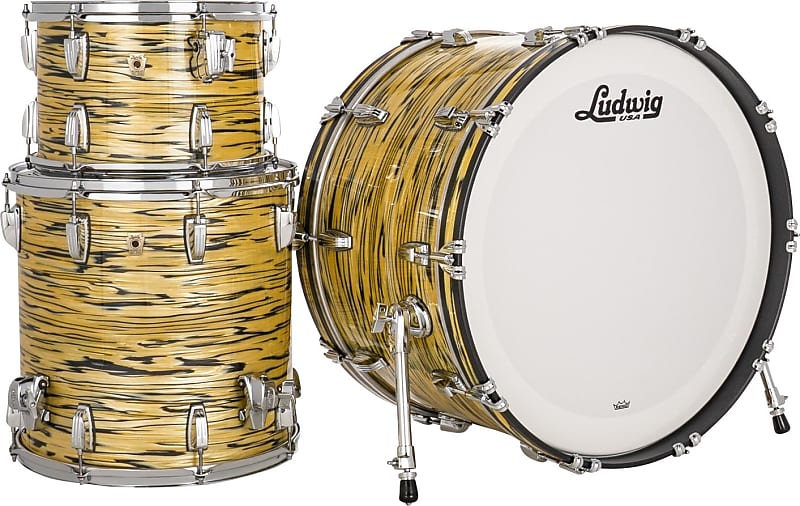 Ludwig Classic Maple Pro Beat 3-piece Shell Pack - Lemon Oyster image 1