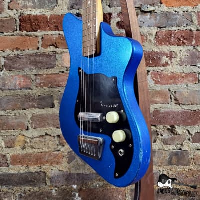 RARE: Alamo Fiesta Electric Guitar (1950s/1960s Blue Flake Finish) image 10