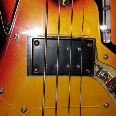 Teisco Bass Guitar 1960s Red Sunburst image 1