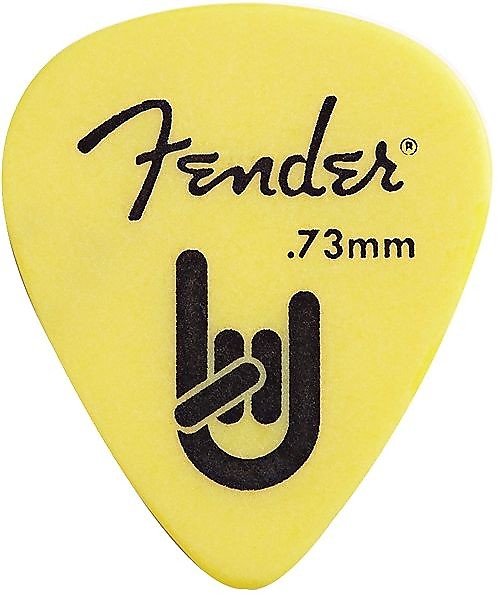 Fender Rock-On Touring Picks, 351 Shape, Medium .73 MM, Yellow, 12 Count 2016 image 1