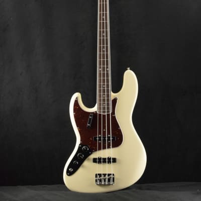 Mint Fender American Vintage II 1966 Jazz Bass Left-Hand Olympic White Rosewood Fingerboard image 2