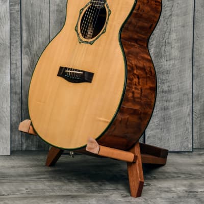 Acoustic Guitar Stand Mahogany and Maple, Classical Guitar, Boutique Wood Guitar Stand image 6