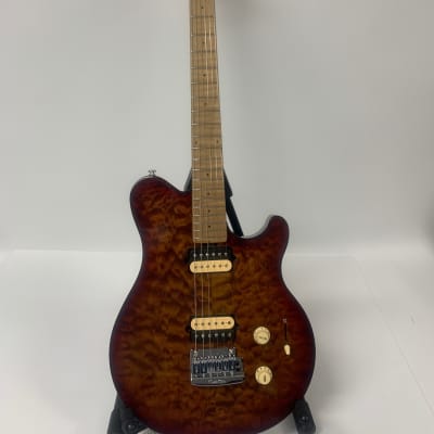 Ernie Ball Music Man Axis Super Sport with Tremolo 2021 - Roasted Amber Quilt image 1