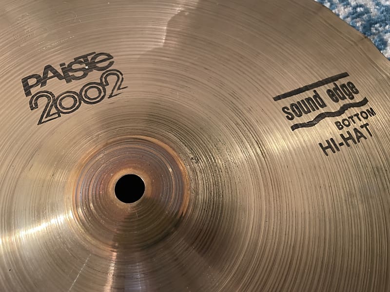 1979 14” Paiste Sound Edge 2002 Black Label Hihats | Reverb