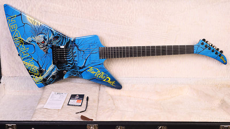 Gibson Explorer Shred-X 2008 - Custom Iron Maiden Fear of The Dark paintjob  | Reverb