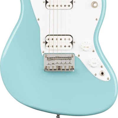 Squier Mini Jazzmaster HH Electric Guitar - Daphne Blue with Maple Fingerboard image 1