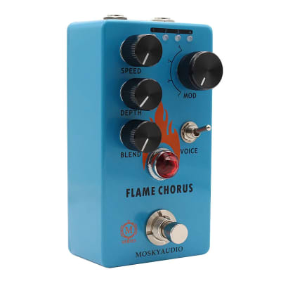 Mosky Flame Chorus Guitar Pedal with Speed/Depth/Blend/Voice Button image 3