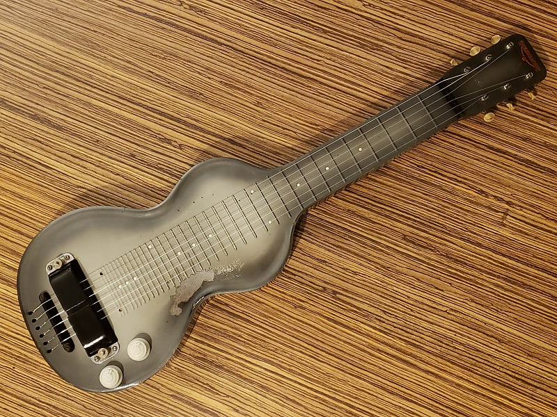 1949 Rickenbacher 1950 Electro NS-6 Rickenbacker Lap Steel Vintage Guitar 40’s 50’s Metal Shaded Grey Rare White Plastics image 1