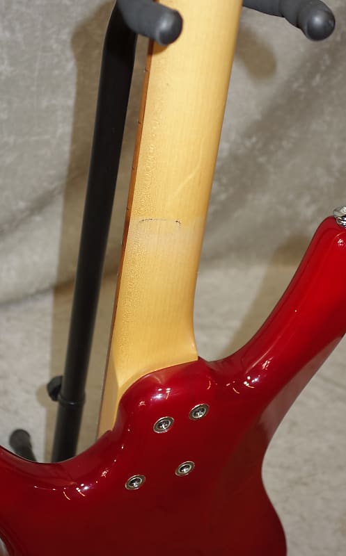 Ibanez Gio Soundgear electric bass guitar in red finish | Reverb