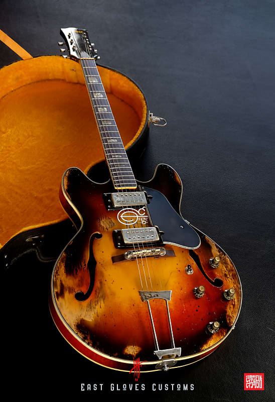 1960s Ventura Hollow body Natural/Amber Heavy Relic Made in Japan [$200 off for limited time only] image 1