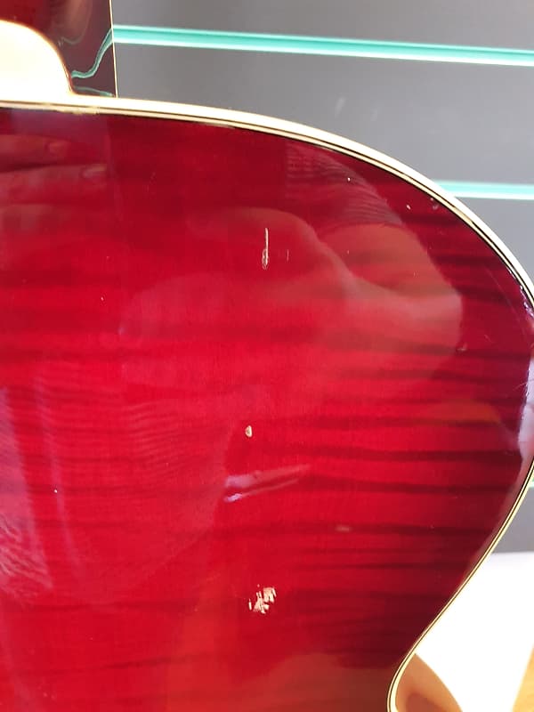 Aria Elecord FET-100 1990's Trans Red Electro Acoustic