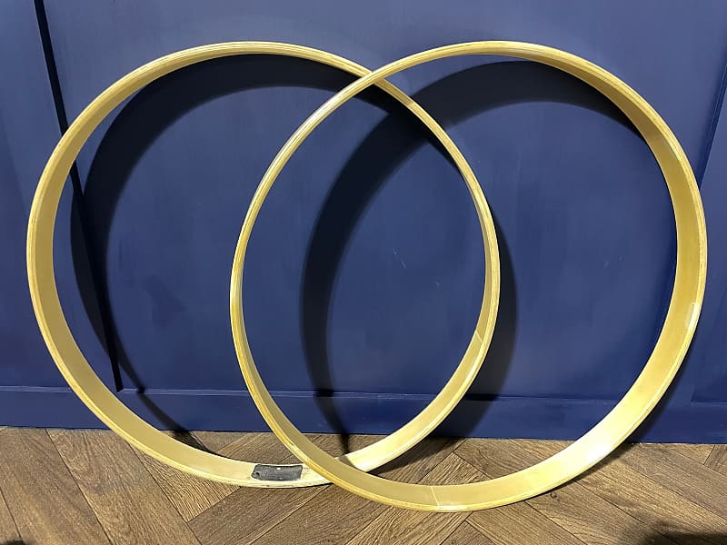 Pearl Vision Birch Bass Drum 20” Wooden Hoops Rims Hardware Reverb