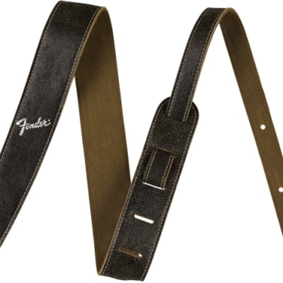 Fender® 2'' Distressed Leather Strap, Black image 2