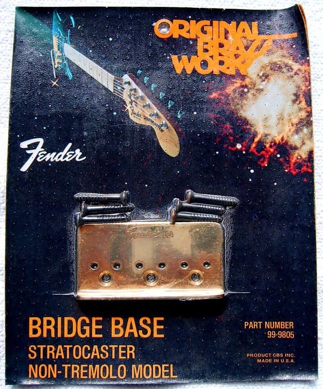 Fender Bridge Base for Stratocaster Non Trem - NOS from late 70's - real vintage Bild 1