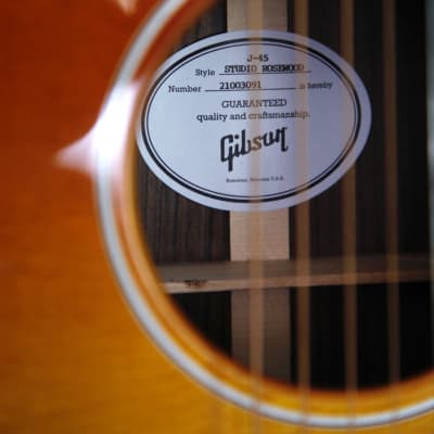 Gibson J-45 Studio Rosewood Burst Acoustic-Electric Guitar image 6