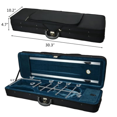 Square Shape Nylon Violin Case/Bag with Hygrometer- Black, sold by Crow Creek Fiddles image 6