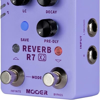 MOOER R7 X2-Seriers Stereo Multi Reverb Pedal image 4