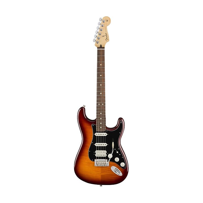 Fender Player HSS Plus Top Stratocaster Electric Guitar, Pau Ferro FB,  Tobacco Sunburst