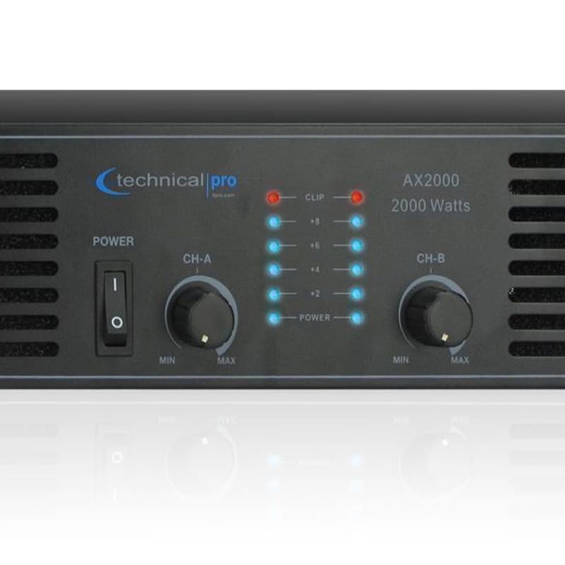 Technical Pro AX5000 5000 Watt 2 Channel 2U DJ Power Amplifier w