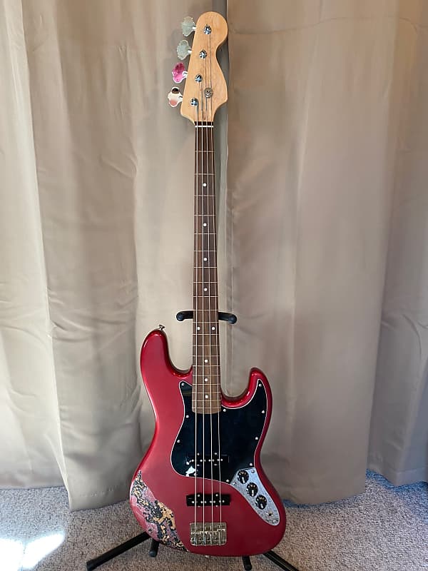 Fender Squier Jazz Bass - Fretless 4 string - Road Worn | Reverb