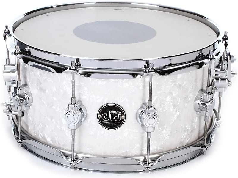 DW Performance Series Snare Drum - 6.5 x 14 inch - White Marine Finish Ply (2-pack) Bundle image 1