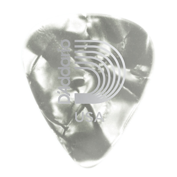 Planet Waves White Pearl Celluloid Guitar Picks, 100 pack, Medium image 1