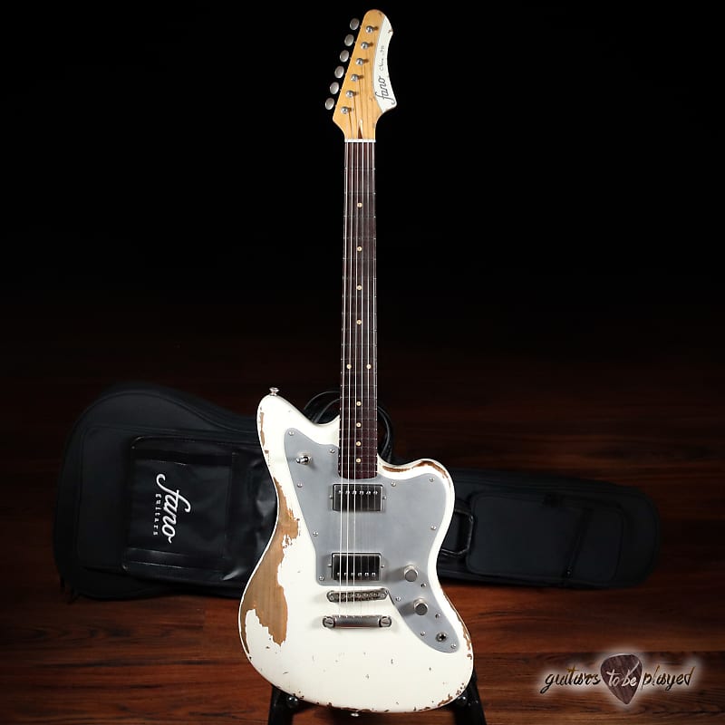 ギター Fano Oltre RB6 Vintage Cream H.Distress Fano RB6 Oltre Electric Guitar Light Distress Relic P90s