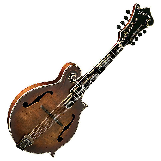 Washburn M118SWK Bluegrass Series F-Style Florentine Cutaway Mandolin image 4