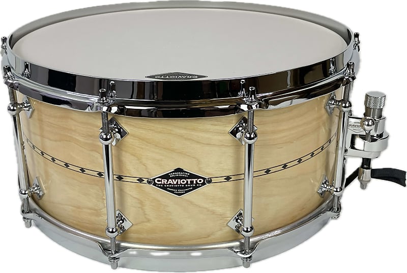 Craviotto Custom One Piece Solid Maple Snare 14 x 6.5