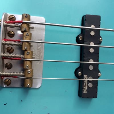 Recaster #23 Bombora Bass relic Daphne Blue Jazz bass image 4