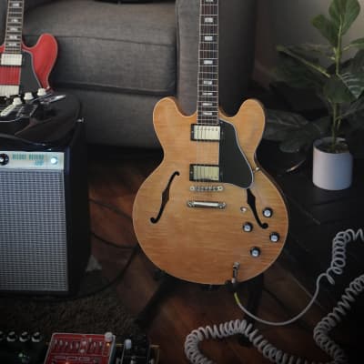 Gibson Memphis ES-335 Block - Figured Dark Vintage Natural - 2017 image 1